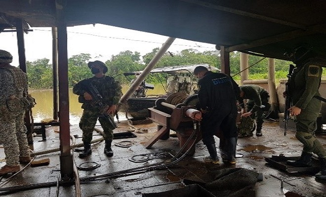 Continua la lucha frontal contra la minería ilegal en el Chocó
