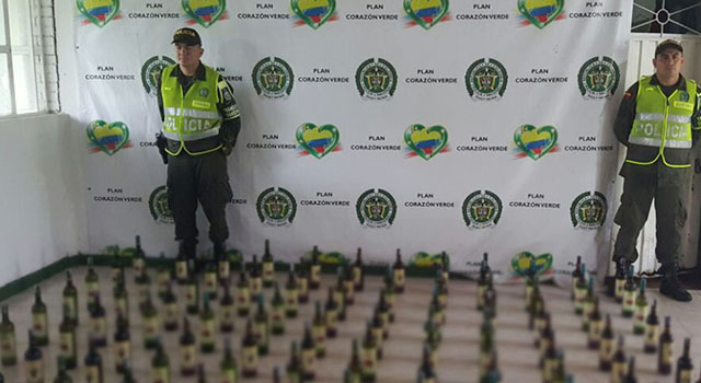 La Policía Nacional-adelantó-ofensiva-contra-el licor adulterado-y-de-contrabando-en el Meta