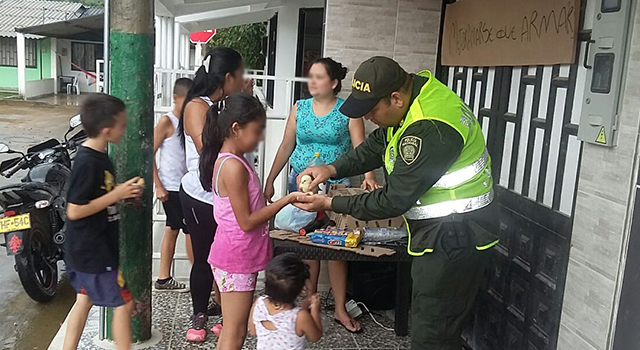 La Policía Nacional-llevo a cabo jornada de “plan desarme”-en el municipio de El Dorado