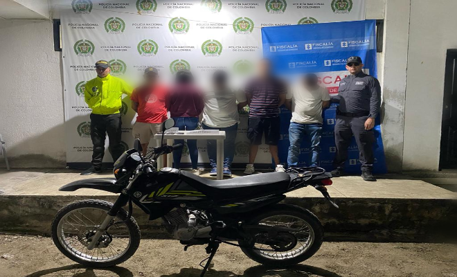 Cinco personas capturadas por el delito de homicidio y otras más por el delito de porte ilegal de armas de fuego  