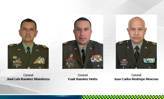 Cr José Ramírez, Cr Faxir Ramírez y Cr Juan Restrepo