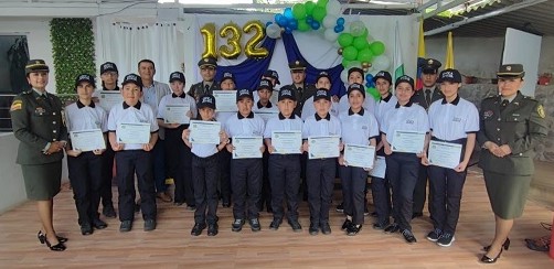 conmemoración de los 132 años de la policía nacional