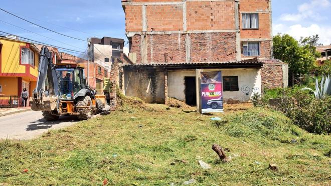 Demolición foco de inseguridad en Paipa 