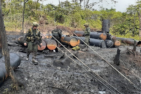 Destrucción a refinería ilegal en Nariño