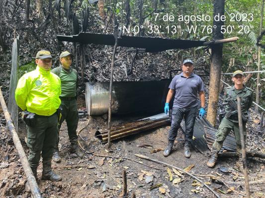 Destruida refinería artesanal y 5 personas capturadas por delitos ambientales