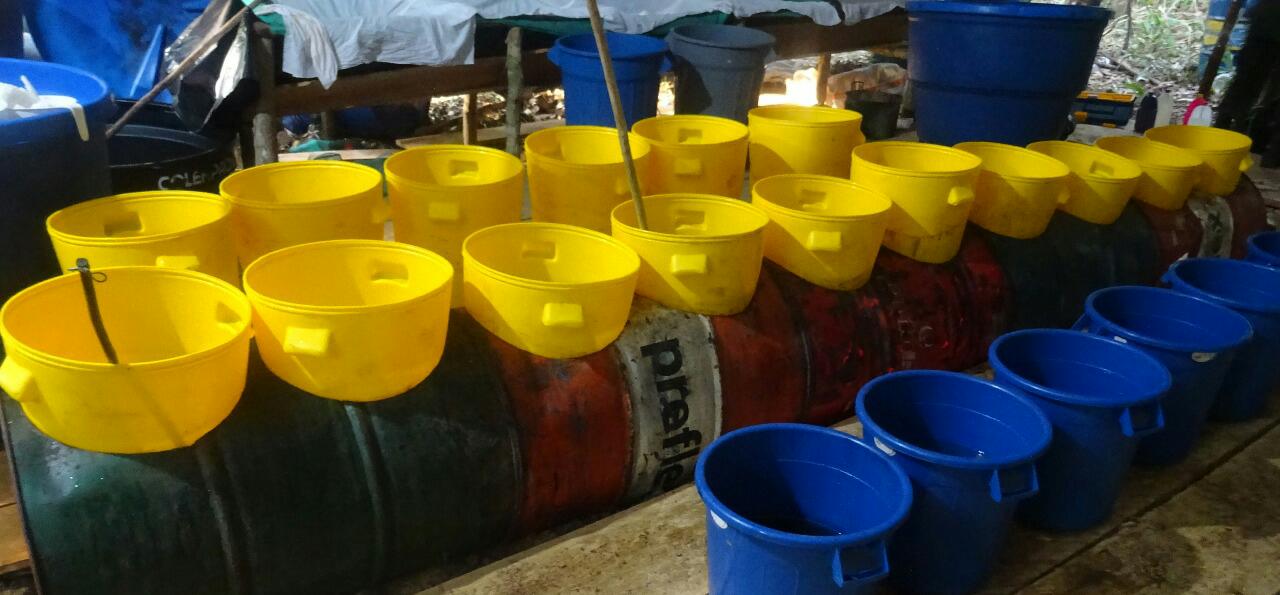 Destruido-gigantesco-laboratorio-para-la-producción-de-clorhidrato-de-cocaína-en-el-departamento-del-Meta