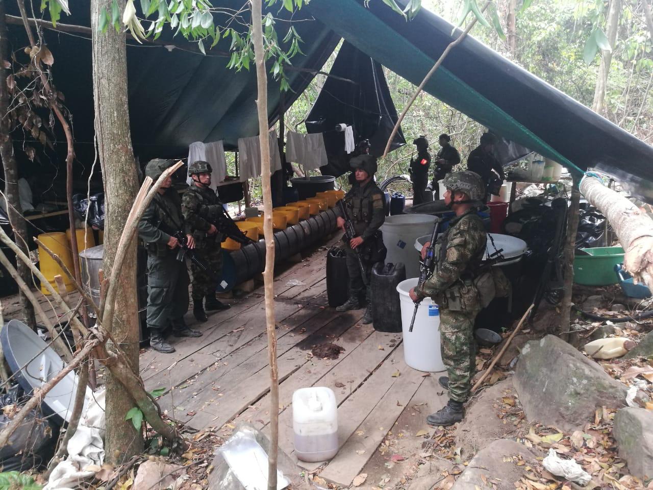 Destruido-laboratorio-para-la-producción-de-cocaína-en-el-Catatumbo