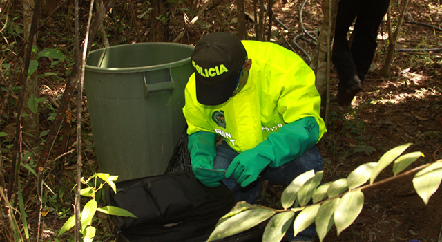 En Lejanías-la Policía Nacional-ubicó y destruyó cultivo y centros de acopio de droga-Meta