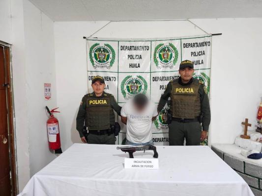 Capturado con un arma de fuego