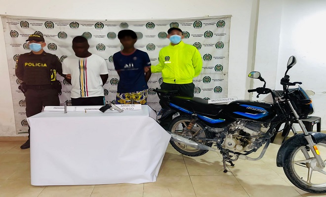 Detenidos dos hombres por porte ilegal en Istmina Chocó