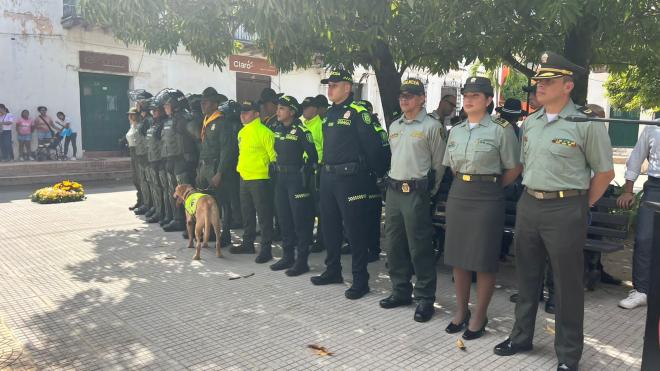 Dispositivo policial para la conmemoración de los 213 años de la Independencia de Mompox.