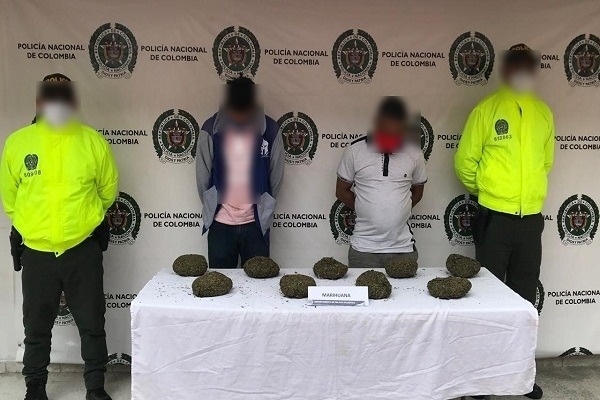 Dos capturados por tráfico de estupefacientes 