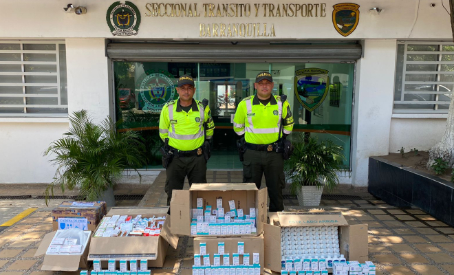 Todo el material fue puesto a disposición de la Secretaría de Salud Pública de Barranquilla.