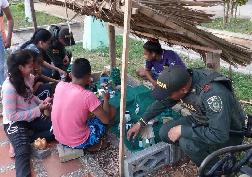 Los pesebres fueron elaborados con material reciclable para la protección del medio ambiente