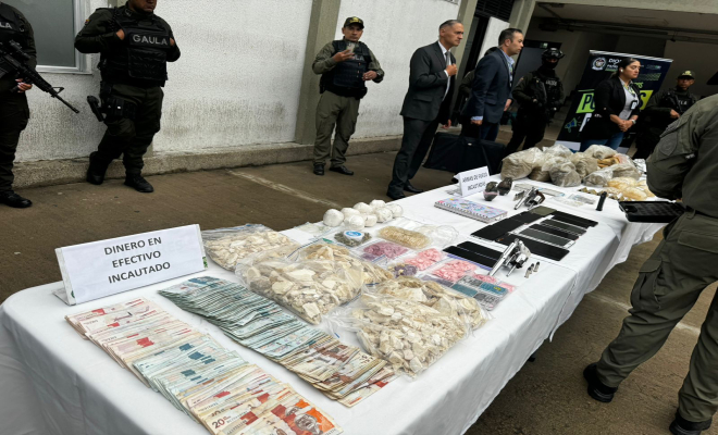 Material de prueba recolectado durante operativo contra la extorsión que será entregado a la Fiscalía