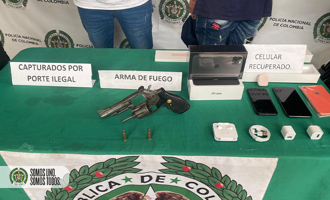 elementos incautados por hurto