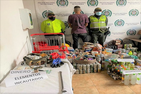 Elementos incautados en saqueos.