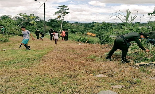 En un binomio policía y comunidad recuperamos espacio público en los sectores de “Casimiro” y “las Cachamas” de Quibdó