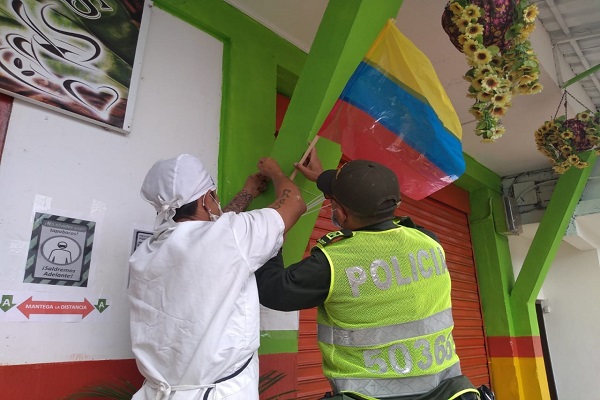 Más de 100 banderas adornaron el corregimiento de Santa Ana 