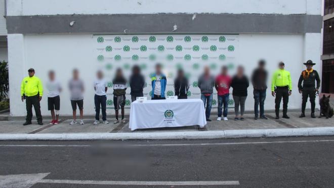 Once personas capturadas 