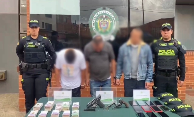 Estación de Policía Bosa, lograron la captura de tres hombres por el delito de hurto y fabricación, porte o tenencia de armas de fuego.