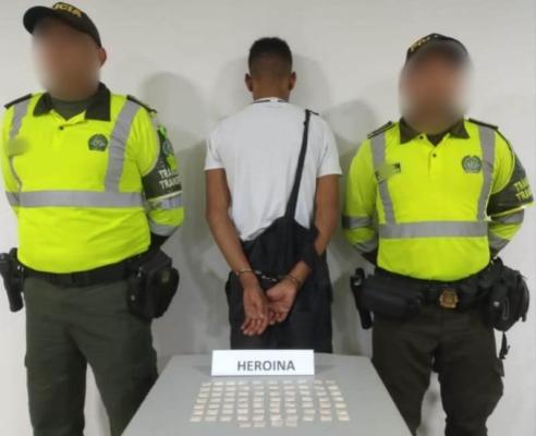 Capturado con 74 dosis de heroína