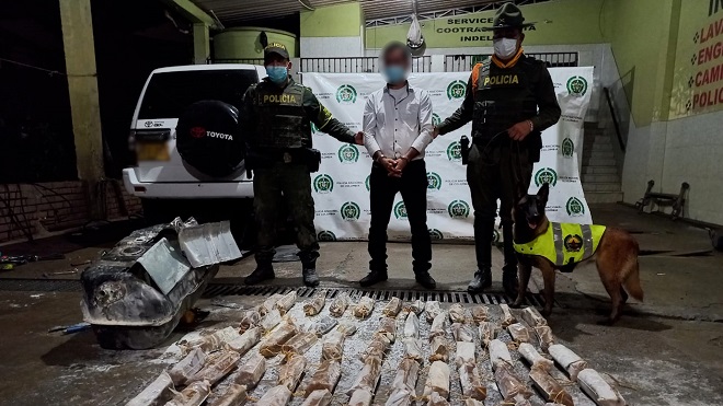 Fue capturado transportando más de 6 mil gramos de cocaína