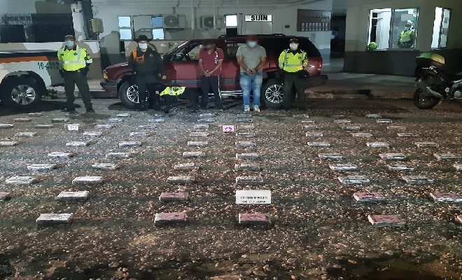 Incautados 102 kilogramos de clorhidrato de cocaína  