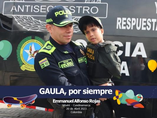 Emmanuel el sueño de ser policía Gaula  