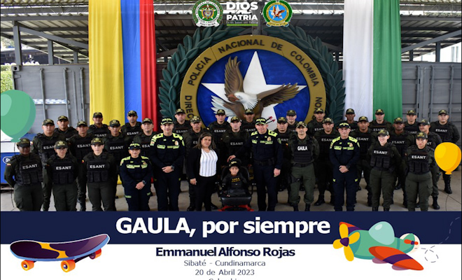 Emmanuel el sueño de ser policía Gaula  