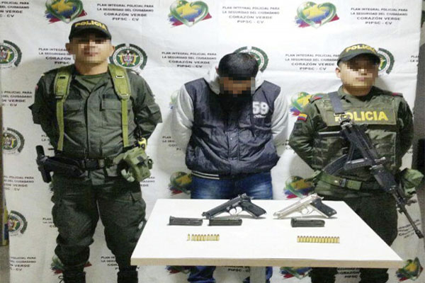 En Ricaurte Nariño fue capturado un hombre por homicidio y porte ilegal de armas.