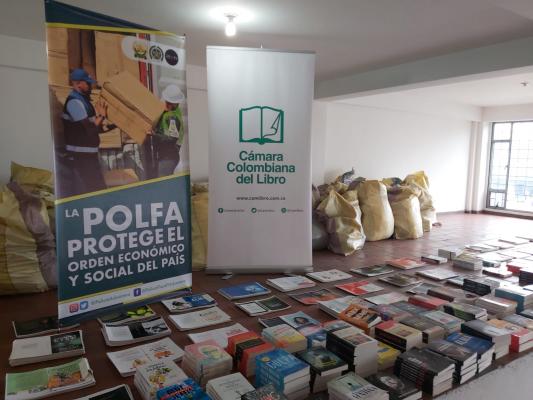 Incautación- piratería- libros- POLFA- Bogotá