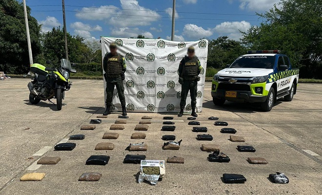 40 mil gramos de marihuana avaluados en 50 millones de pesos, eran transportados en un vehículo de carga