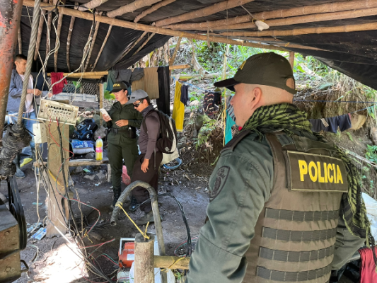 Golpe contra la minería ilegal en Anserma Caldas, 13 personas fueron capturadas 