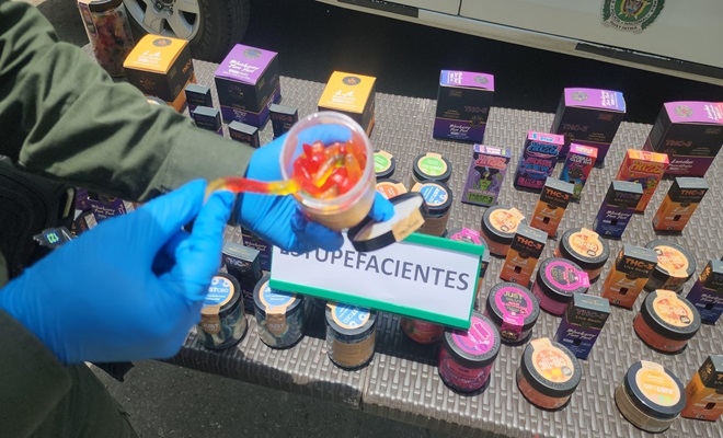 gomas elaboradas a base de marihuana  incautadas