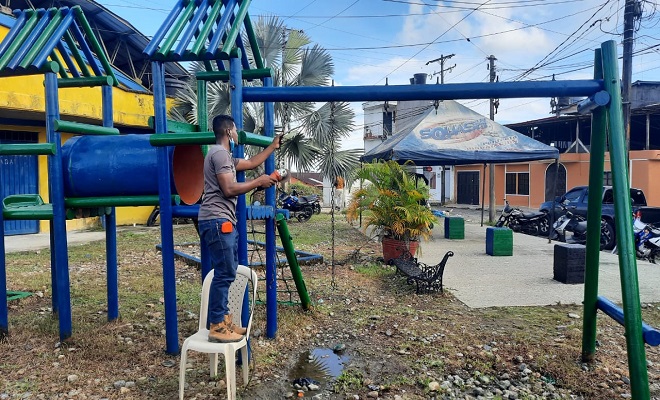 Gracias al apoyo de la comunidad recuperamos el parque Santa Ana de Quibdó