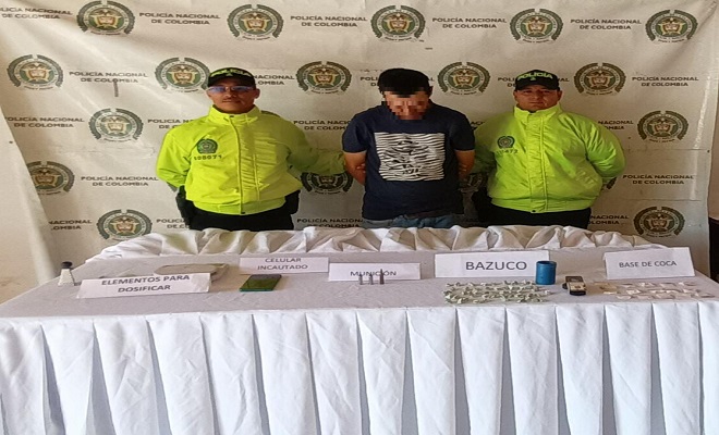 El hombre estaba afectando la tranquilidad del municipio, con el expendio del estupefaciente