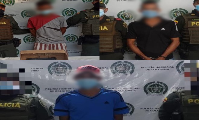 Capturados por porte de armas de fuego 