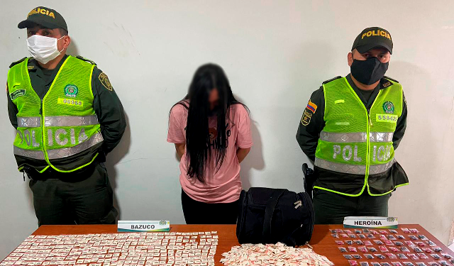 Incautamos 3.570 dosis de bazuco y 100 dosis de heroína en Pereira 