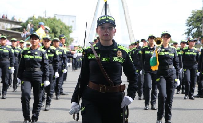 Las mujeres de la Policía Nacional demostrando siempre su valentía y compromiso