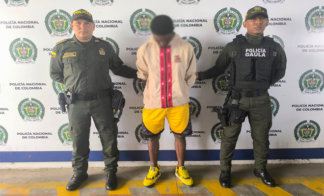 El procedimiento fue adelantado al interior de un establecimiento público ubicado en el barrio La Villa