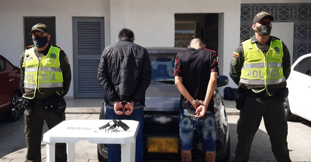captura de cuatro hombres con armas ilegales en el municipio de Pereira