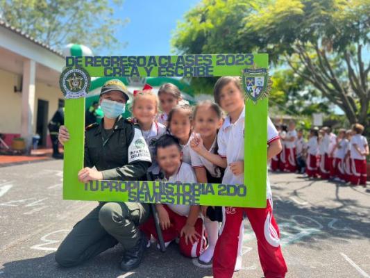 El regreso a clases en el área metropolitana de Pereira, lo garantiza la institución policial