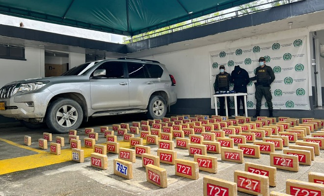 168 kilogramos cocaína incautada 