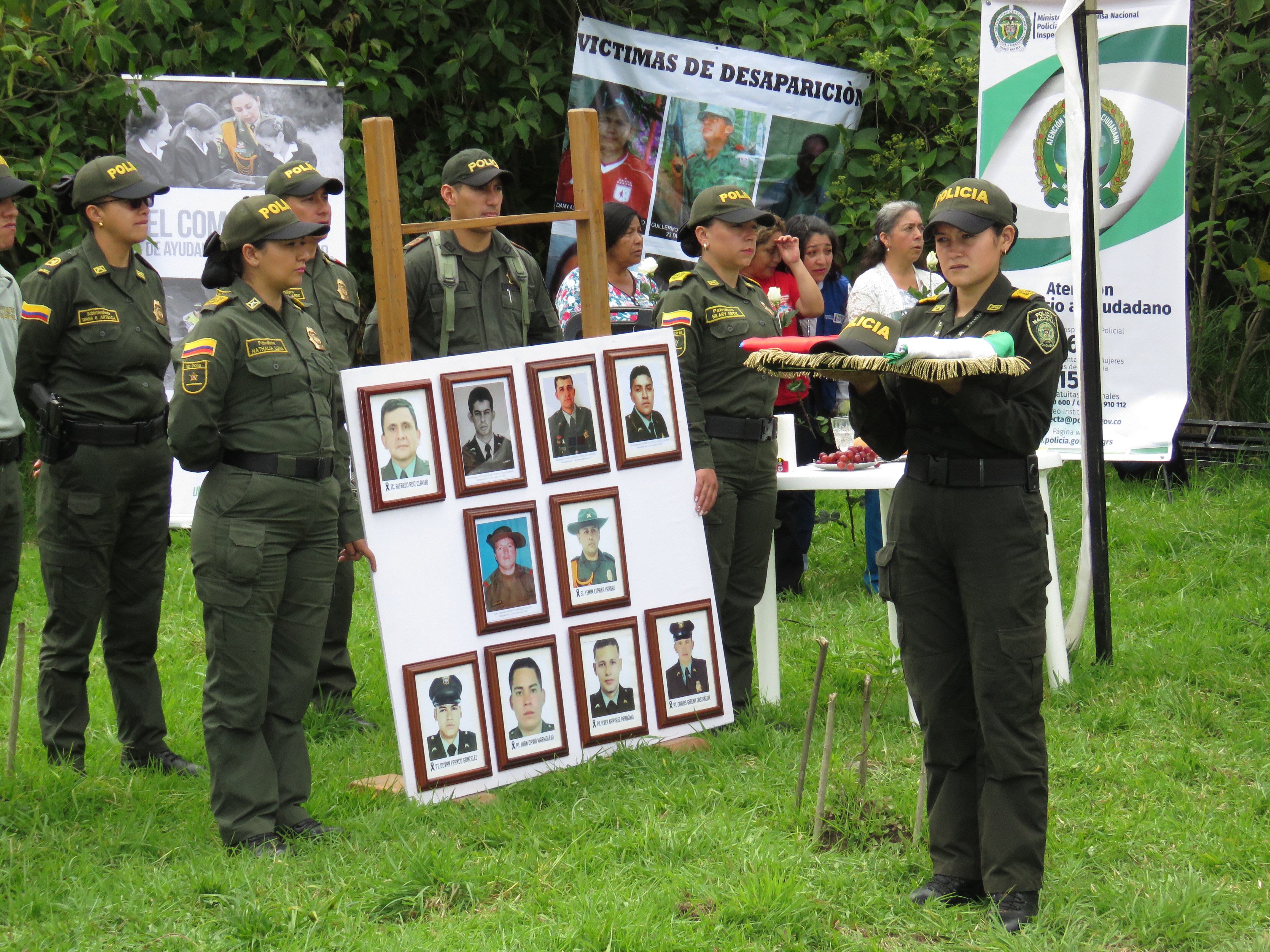 Cuadro con las victimas homenajeadas