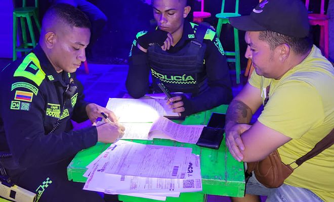 Imposición de un comparendo por incumplir el Código Nacional de Convivencia y Seguridad Ciudadana