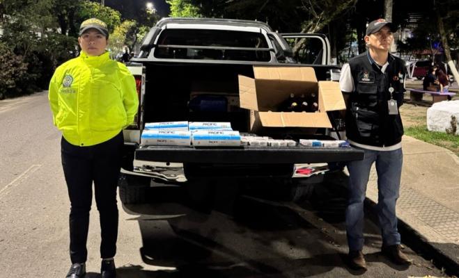 En Ibagué fue incautada mercancía y licor de contrabando