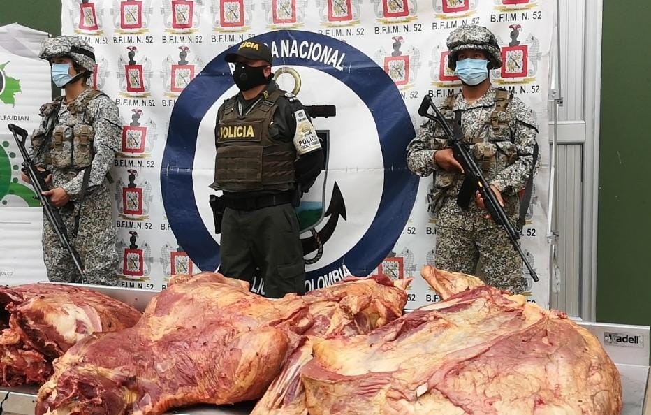 Seguimos cerrando el paso ilegal al contrabando de cárnicos en Arauca