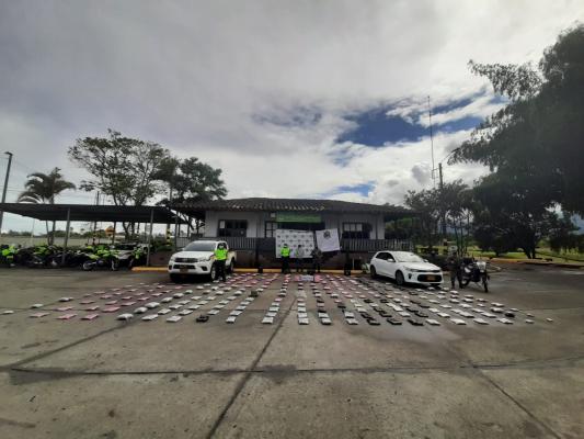 130 kilos de marihuana fueron incautados en el sector de La Línea