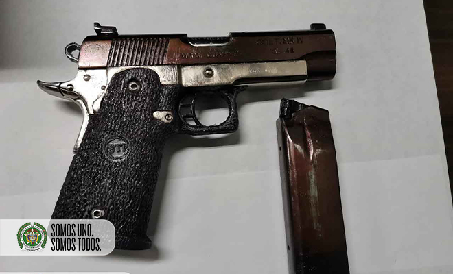 incautación de pistola